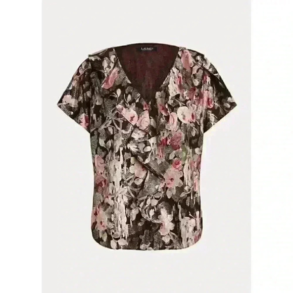Lauren Ralph Lauren Tops - NEW! Lauren Ralph Lauren Women's M Floral Metallic Jacquard Blouse NWT $165